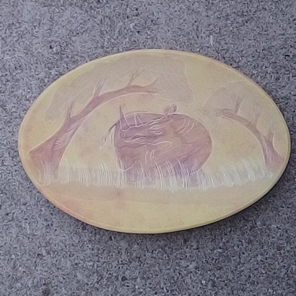 Made in Kenya Rhinoceros Soapstone Dish